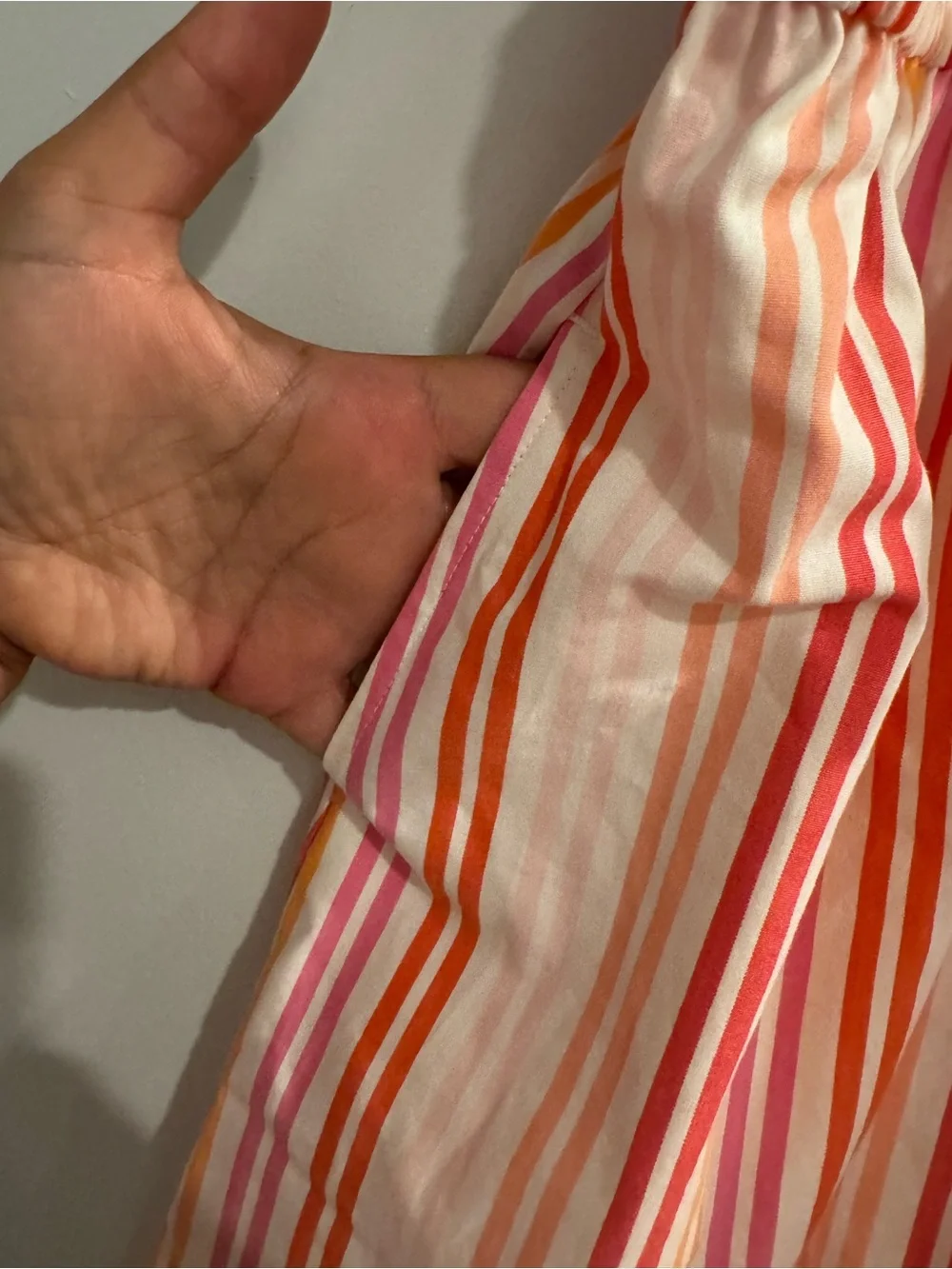 Wonder Nation Pink Orange Yellow Striped Sundress Women's Large Summer